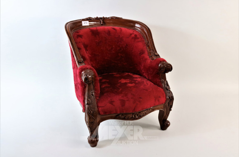 kl. Puppen-Kindersessel, Bezug rot