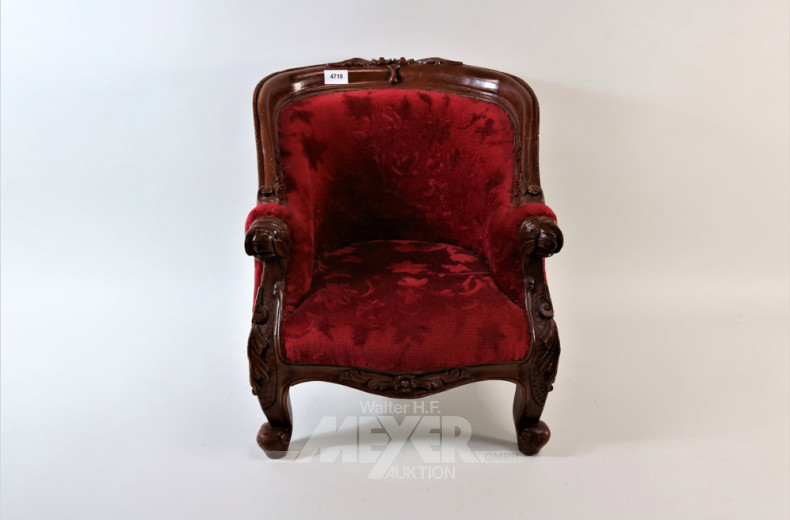 kl. Puppen-Kindersessel, Bezug rot