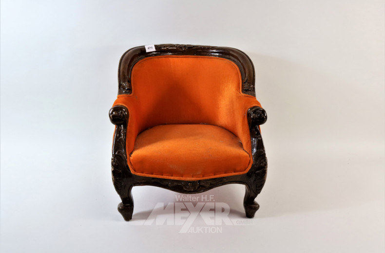 kl. Puppen-Kindersessel, Bezug orange