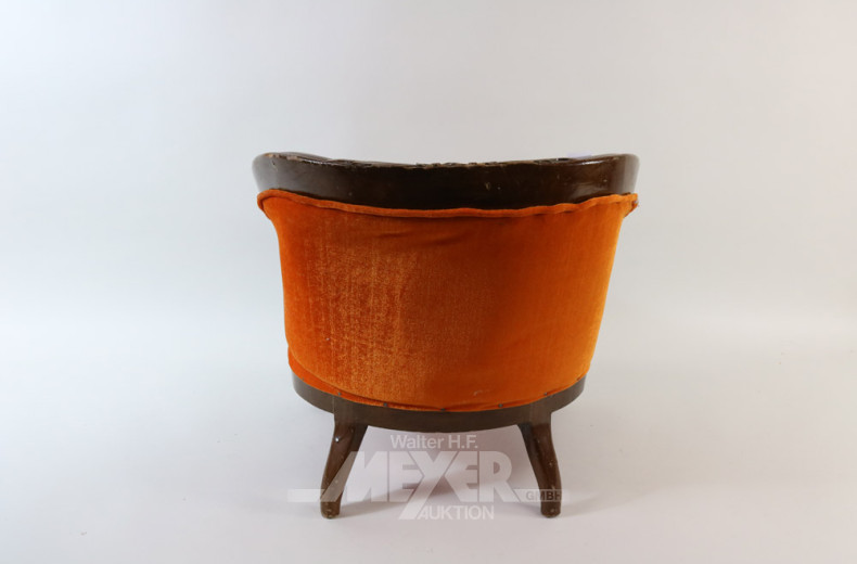kl. Puppen-Kindersessel, Bezug orange