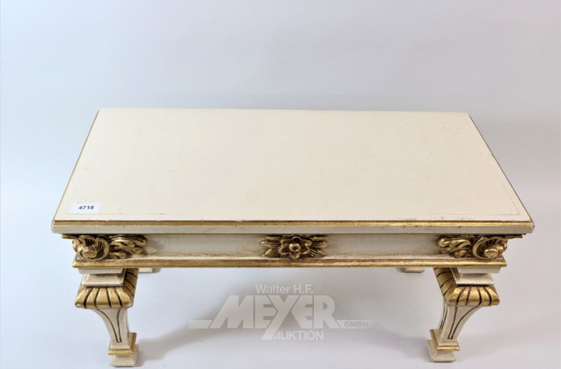 kl. Konsolenbank, weiß gefasst,