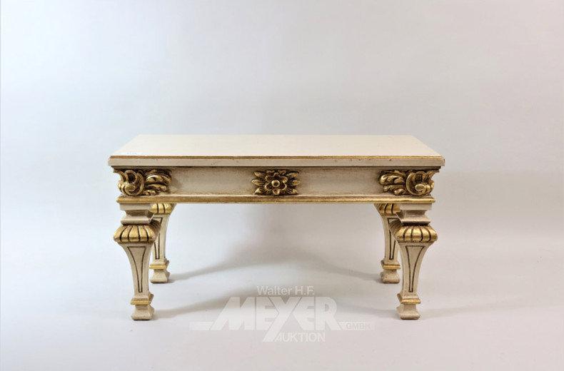 kl. Konsolenbank, weiß gefasst,