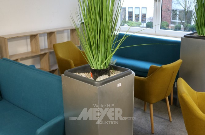 Pflanzenkübel, Aluminiumoptik