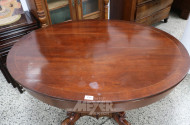 ovaler Gründerzeittisch, Mahagoni,