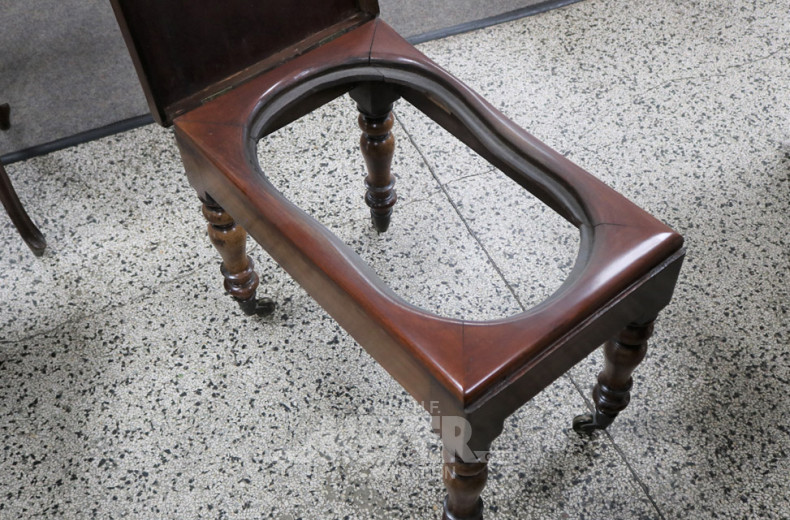 englisches Reisebidet, Mahagoni,