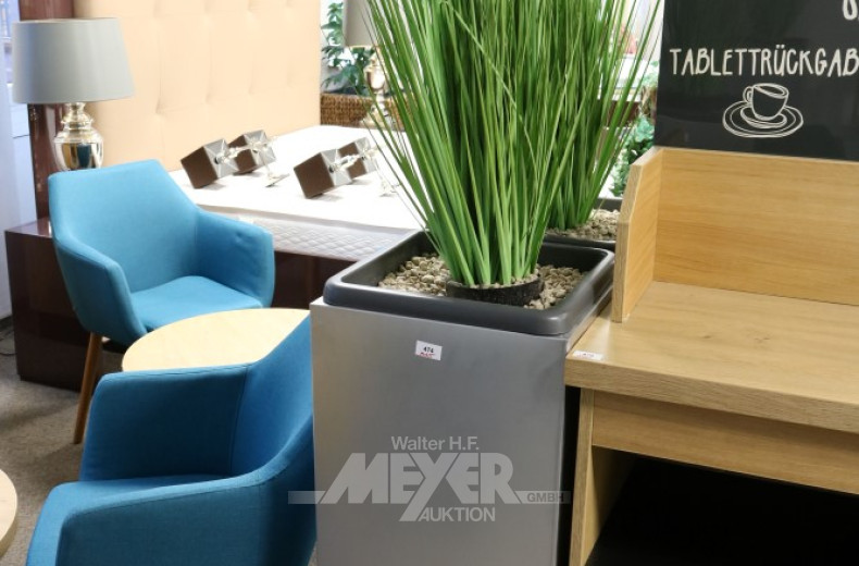 Pflanzenkübel, Aluminiumoptik