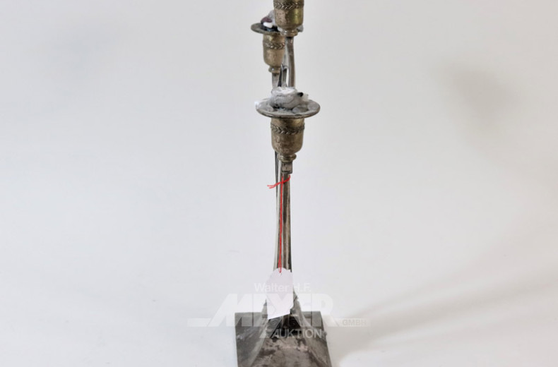 Jugendstilleuchter, 3-flamig, H: 32 cm