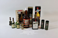5 versch. Flaschen Alkoholika: