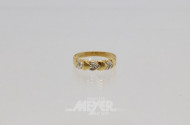 Damenring, 585er GG, herzförmig,