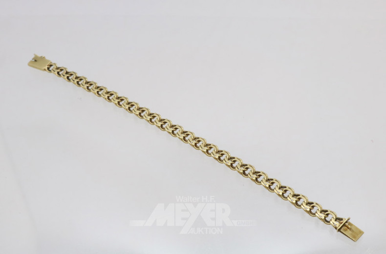 Gliederarmband, 585er GG,