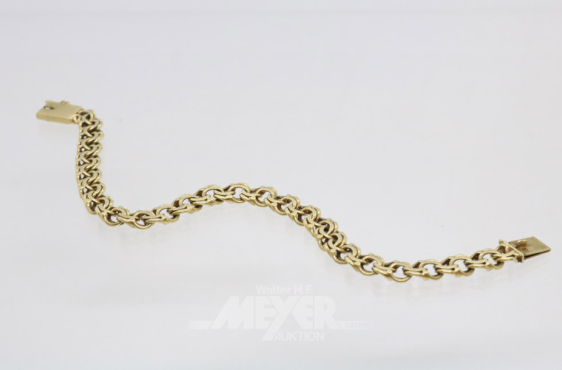 Gliederarmband, 585er GG,