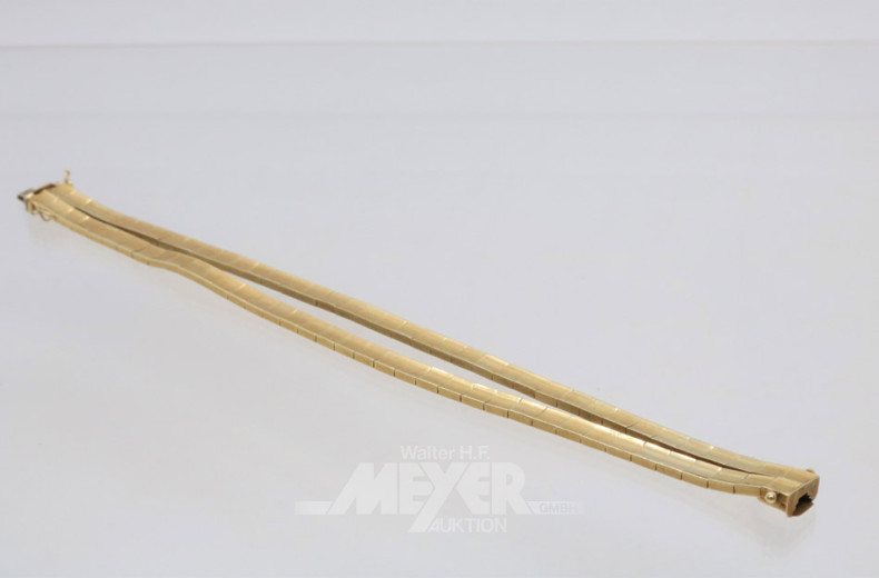 Armband 2-strängig, 585er GG,