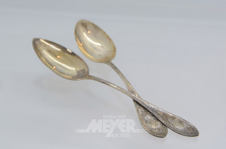 12 Kaffeelöffel, 800er Silber, WILKENS,