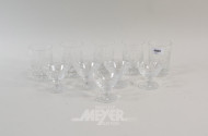 10 Kristall-Gläser: Whiskey u. Likör