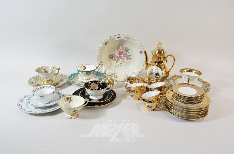 Posten div. Porz.-Teile, versch. Dekore