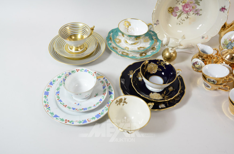 Posten div. Porz.-Teile, versch. Dekore