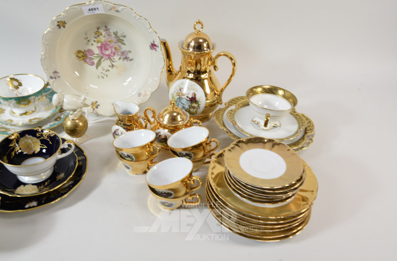 Posten div. Porz.-Teile, versch. Dekore