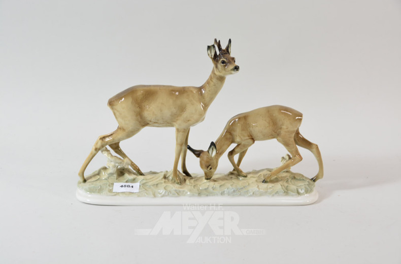 Porz.-Figur, ''Rehpaar'', Hutschenreuther