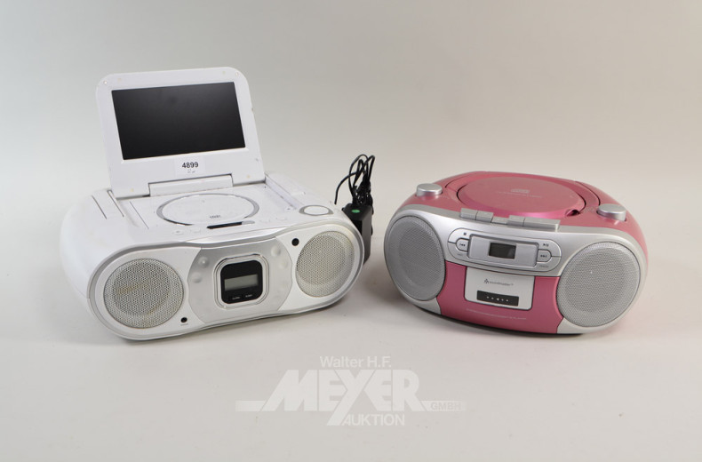 Kompakt-Musikanlage und 1 tragbarer