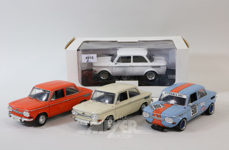 4 Modellautos ''Revell'',