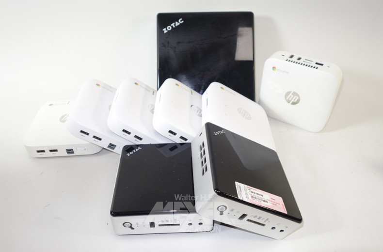 9 versch. Mini-PC HP u. ZOTAC,