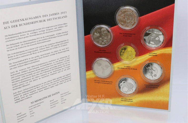3 10-Euro Gedenkmünzen: