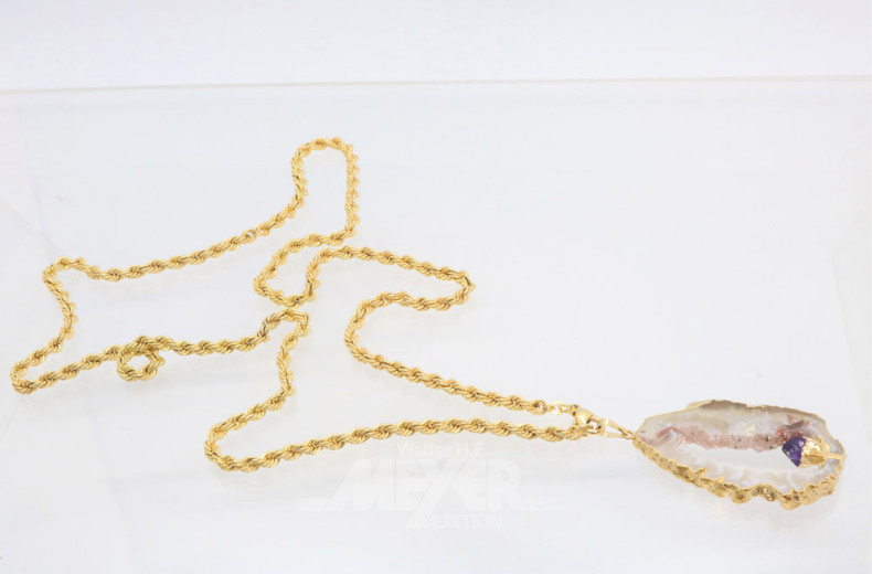 Kordelkette, 333er GG, ca. 13 g.,