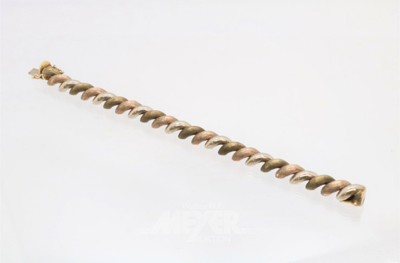 Armband, 333er GG/WG, ca. 27 g.