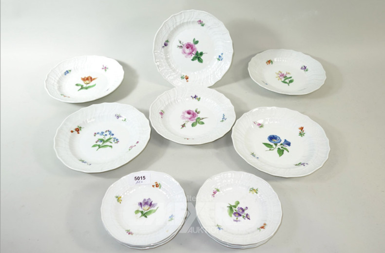 6 Porz.- Kuchenteller, ''MEISSEN'',