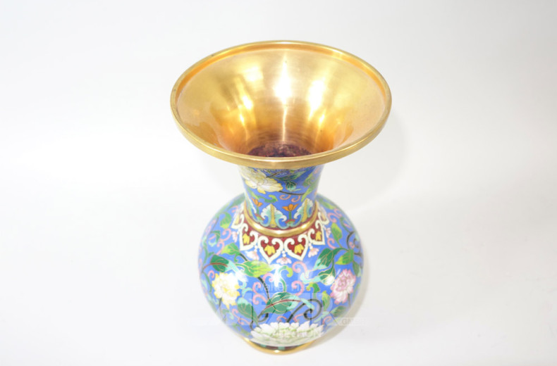 Cloisonné-Vase, H: ca. 26 cm
