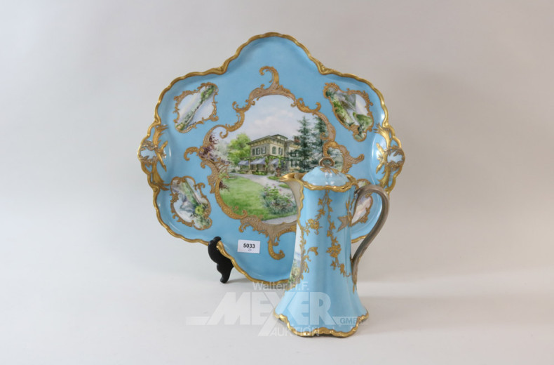 gr. Porz.- Serviertablett mit