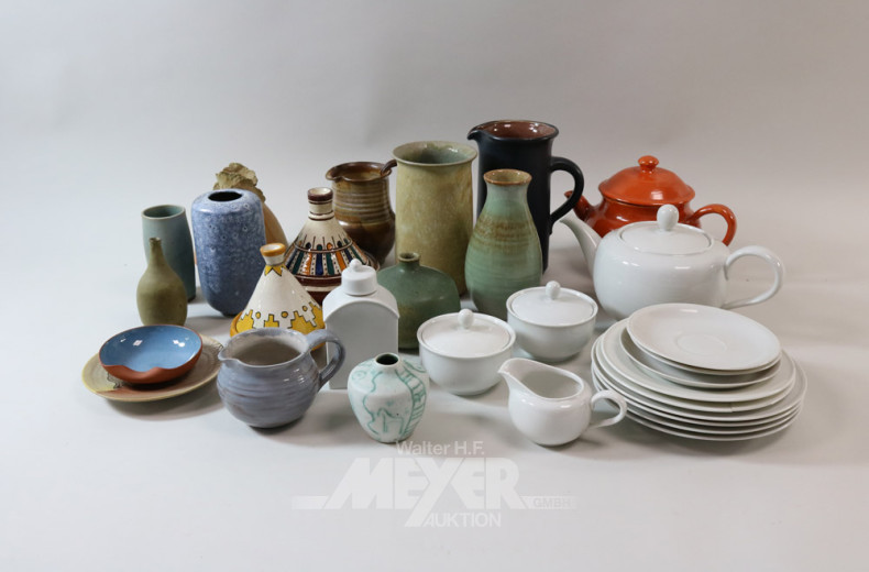 Posten versch. Steingut und Geschirr