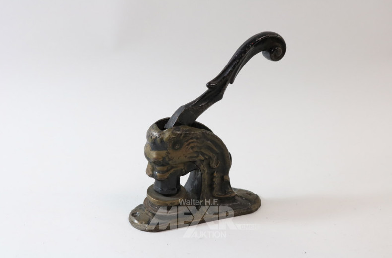 Prägestempel, Gußeisen, beschädigt