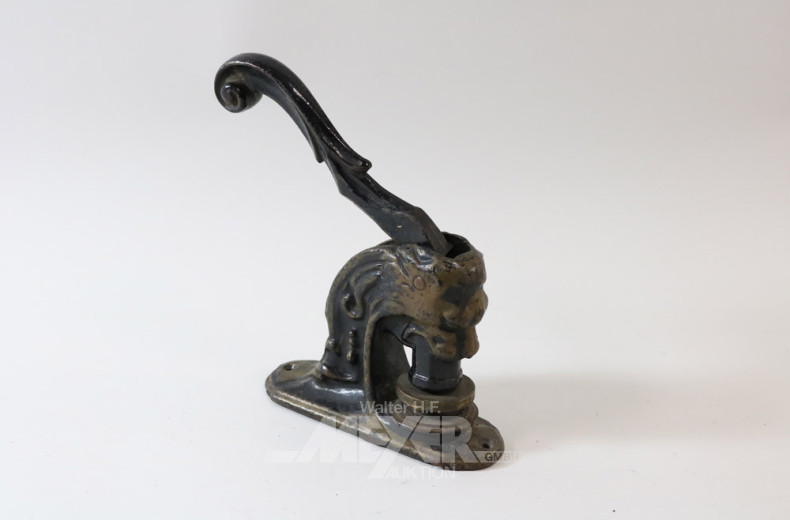 Prägestempel, Gußeisen, beschädigt