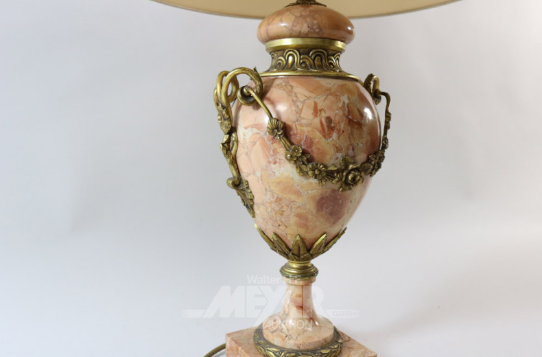 Tischlampe, Marmorfuß mit