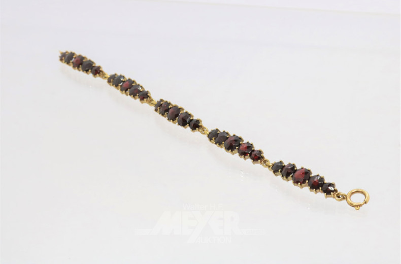 Granatarmband, 333er GG,