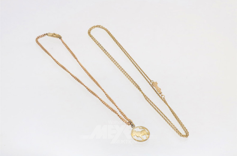 Kettchen, 333er GG, Länge ca. 40 cm,