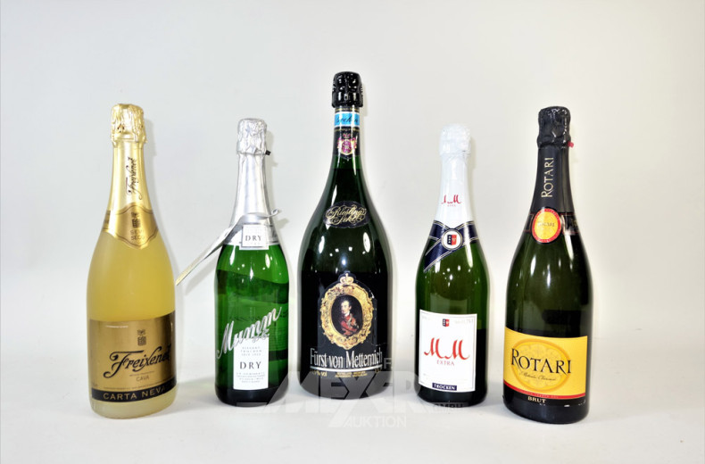 10 Flaschen Sekt und Spirituosen: u.a.