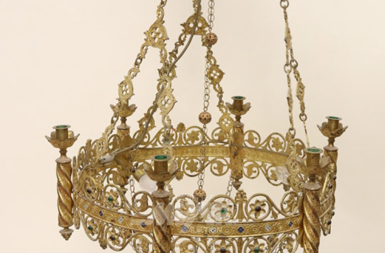 orientalische Kerzen-Deckenlampe