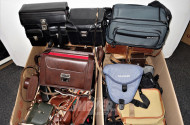 gr. Posten alte Kamera- u. Foto-Taschen
