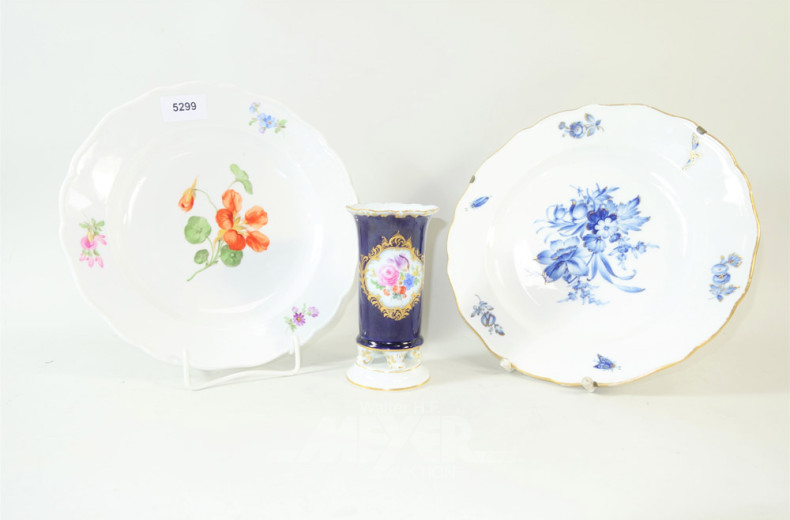 2 Porzellan Wandteller,