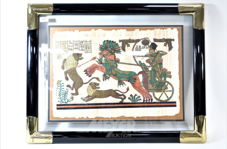 Bild bez. ''Die Löwenjagd''