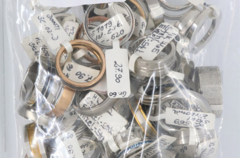 Posten Ringe, Edelstahl, neuwertig,