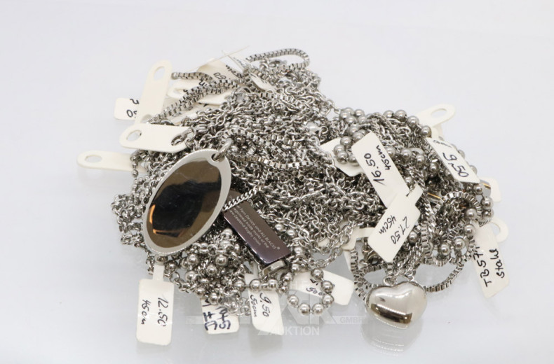 Posten Edelstahl-Ketten, neuwertig,