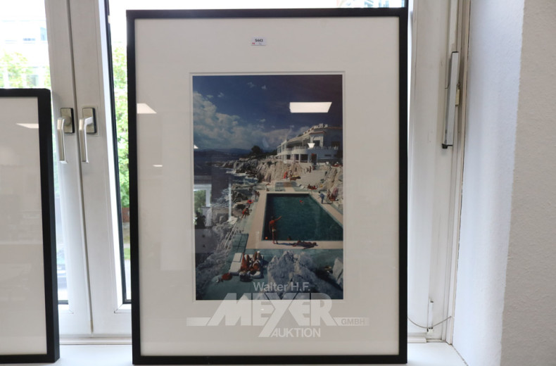 2 moderne Bilder im Wechselrahmen,