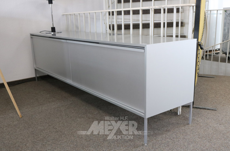 Lowboard, 2-türig, Alu gebürstet,