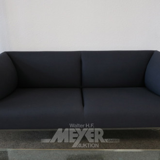 Sofa, 2-Sitzer, Stoff grau,