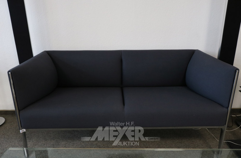 Sofa, 2-Sitzer, Stoff grau,