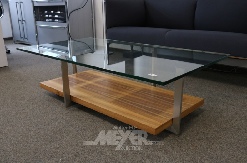 Wohnzimmertisch mit Glasplatte,