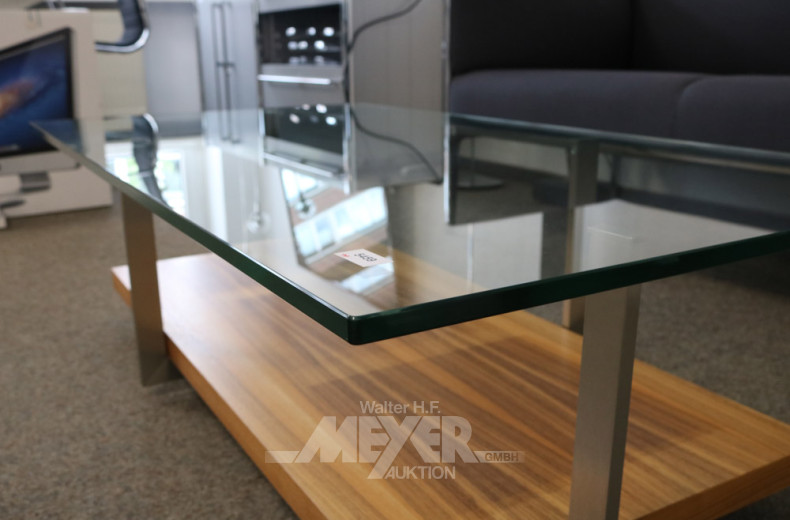 Wohnzimmertisch mit Glasplatte,